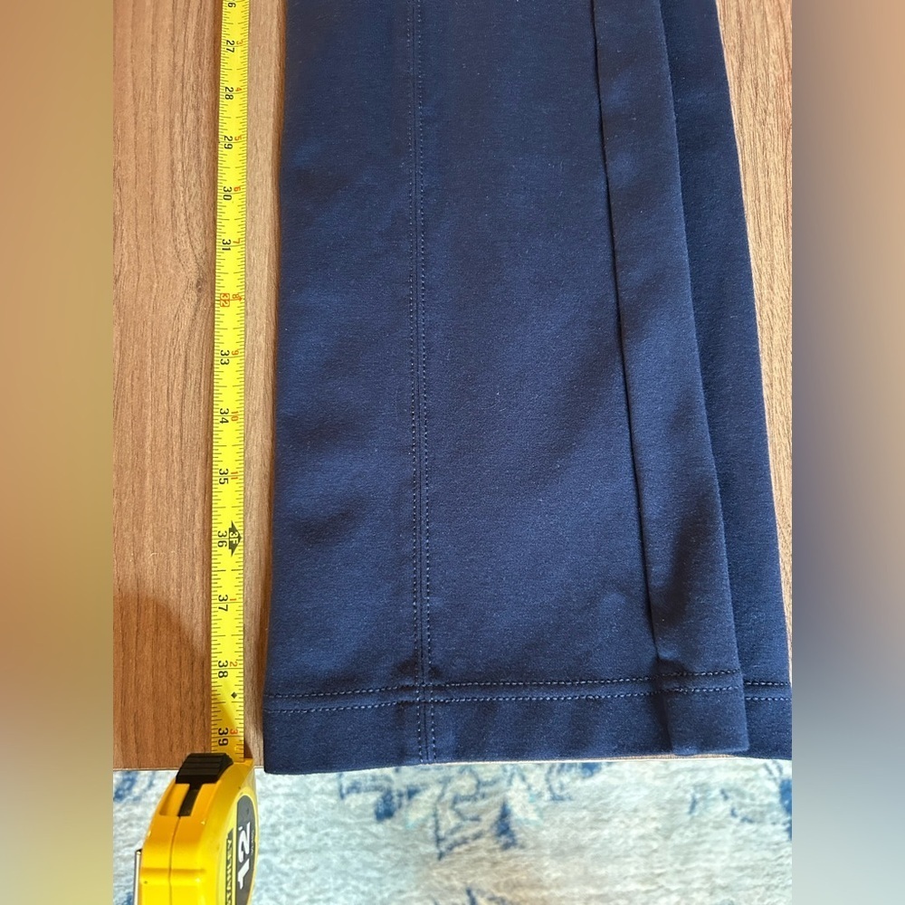 Loft navy sz S Tall women’s pull on flat front stretch slacks, pants, small slim - Picture 10 of 11